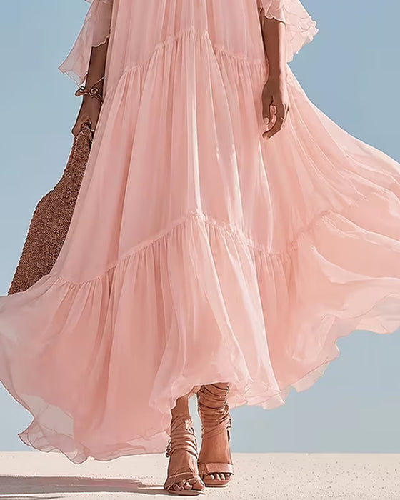 Kjole Kamisol Ruffle Casual
