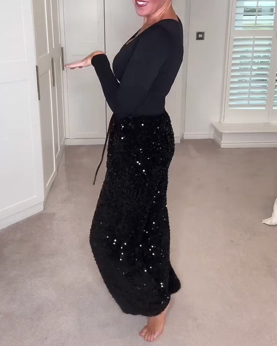 Bukser Stilig Ensfarget Rett Ben