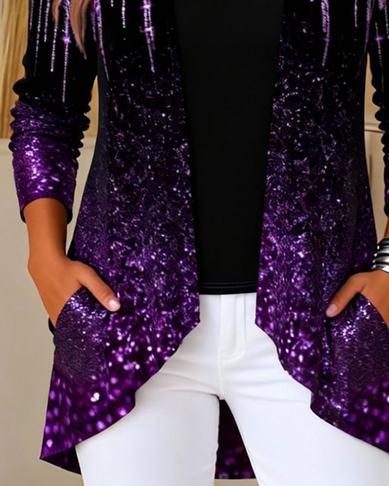 Topp Uregelmessig Falsk To-Delt Trykt