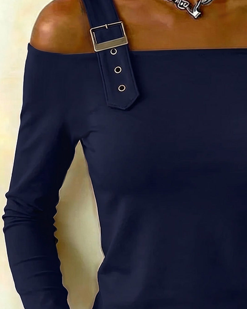 Topp Lang Erme Off-Shoulder Kamisol