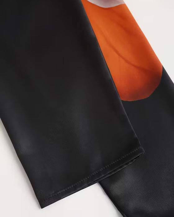 Bluse Jakkeslag Rett Skulder Trykt