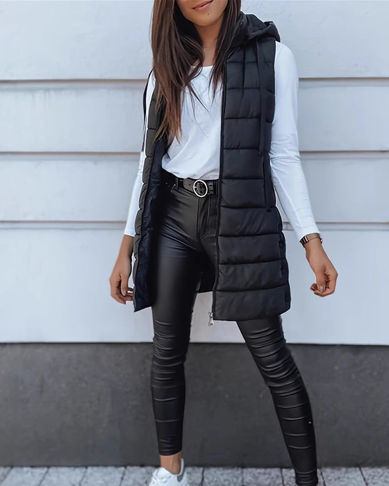 Vest Kåpe Med Hetting Midilang