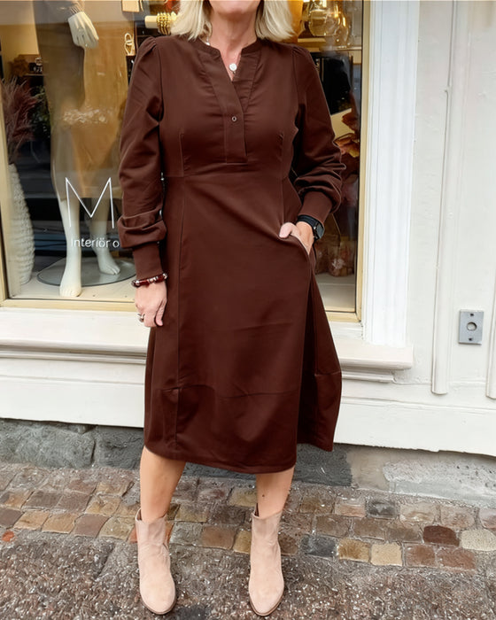 Kjole tilfeldig retro langermet