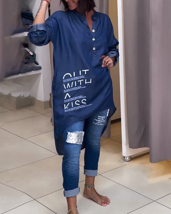 Bokstavtrykk uregelmessig knapp topp