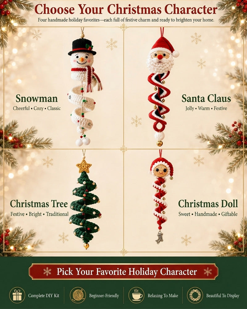 ☃️ DIY Kit Snømann I Spiral Hekling