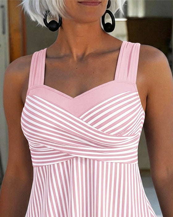 Tankini Stripet Kamisol Todelt