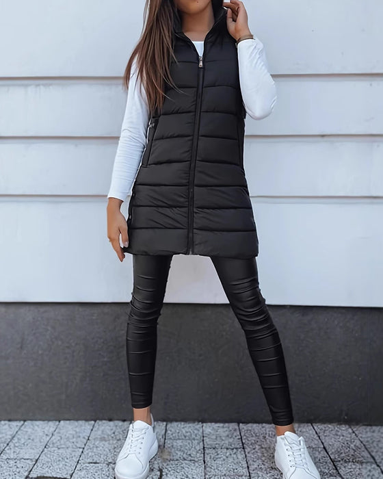 Vest Kåpe Med Hetting Midilang