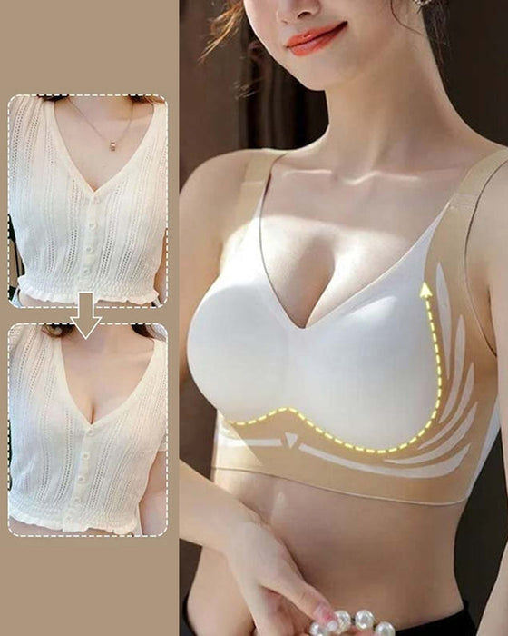 Løfte anti-sagging trådløs push-up bh