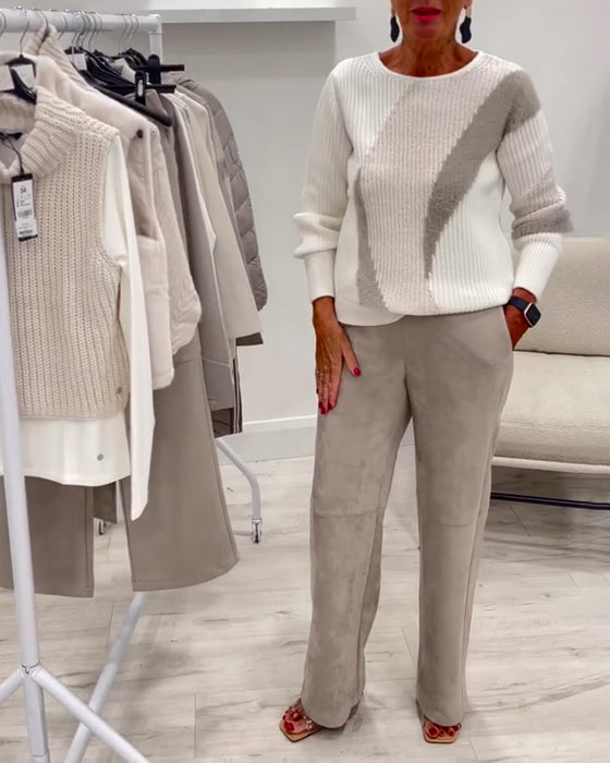 Genser Crew Neck Komfortabel Hverdagslig