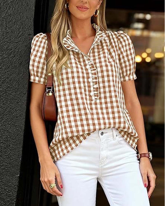 Bluse Rute Puff Kortermet