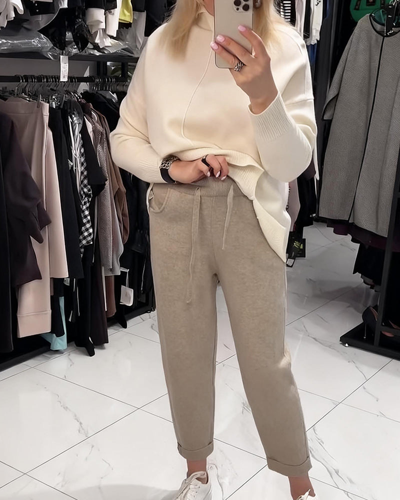 Bukser Snøring Strikket Avkortet