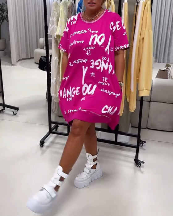 Kjole Løs Bokstavtrykk