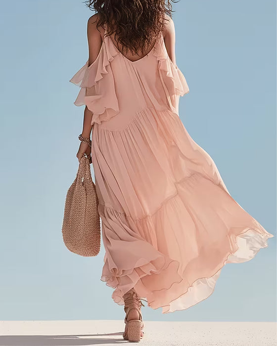 Kjole Kamisol Ruffle Casual