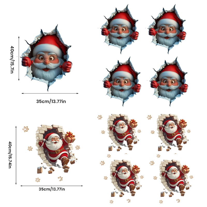 Julenisse Veggklistremerke Sett