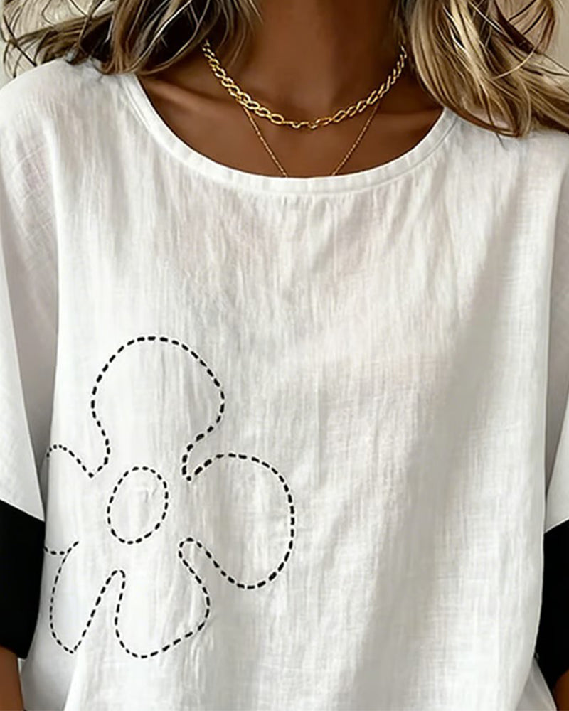 Topp Fargeblokk Blomstret