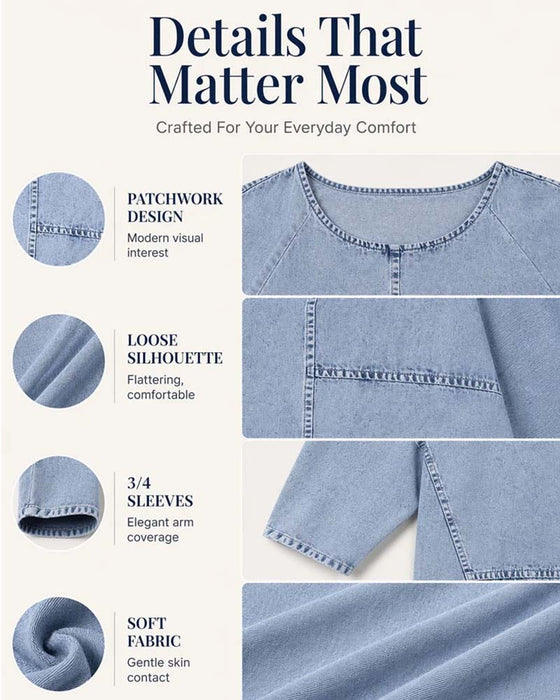 T-Shirt Solid Plus Størrelse