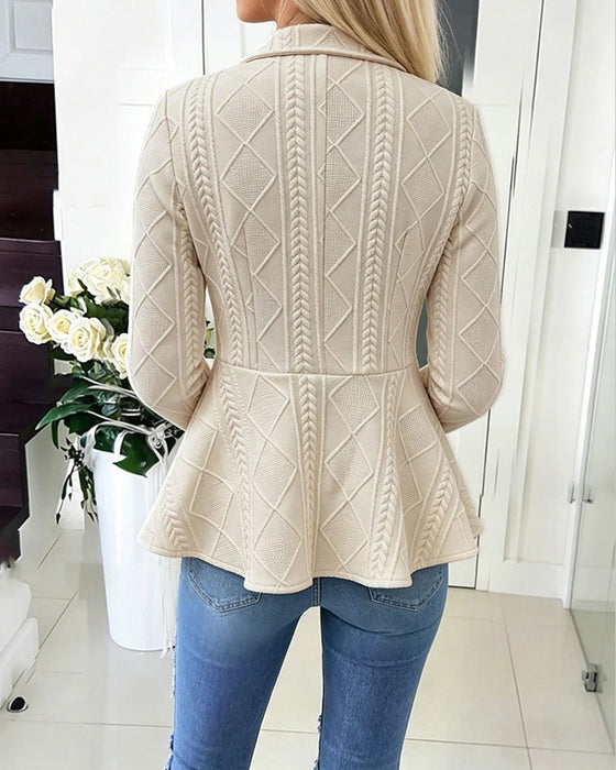 Jakke Knapp Casual Solid
