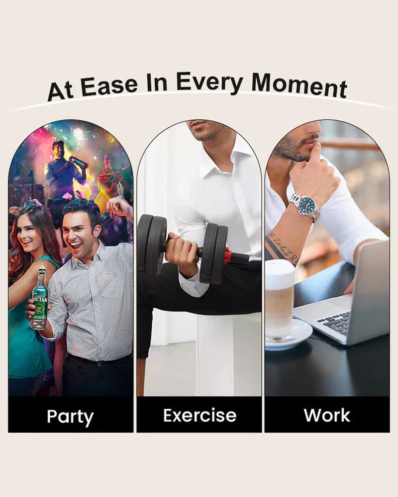 Herres Langermet Skjorte I Ensfarget Design