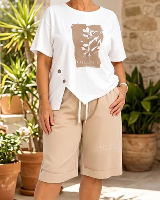 Set Kort Erme T-Skjorte Og Shorts