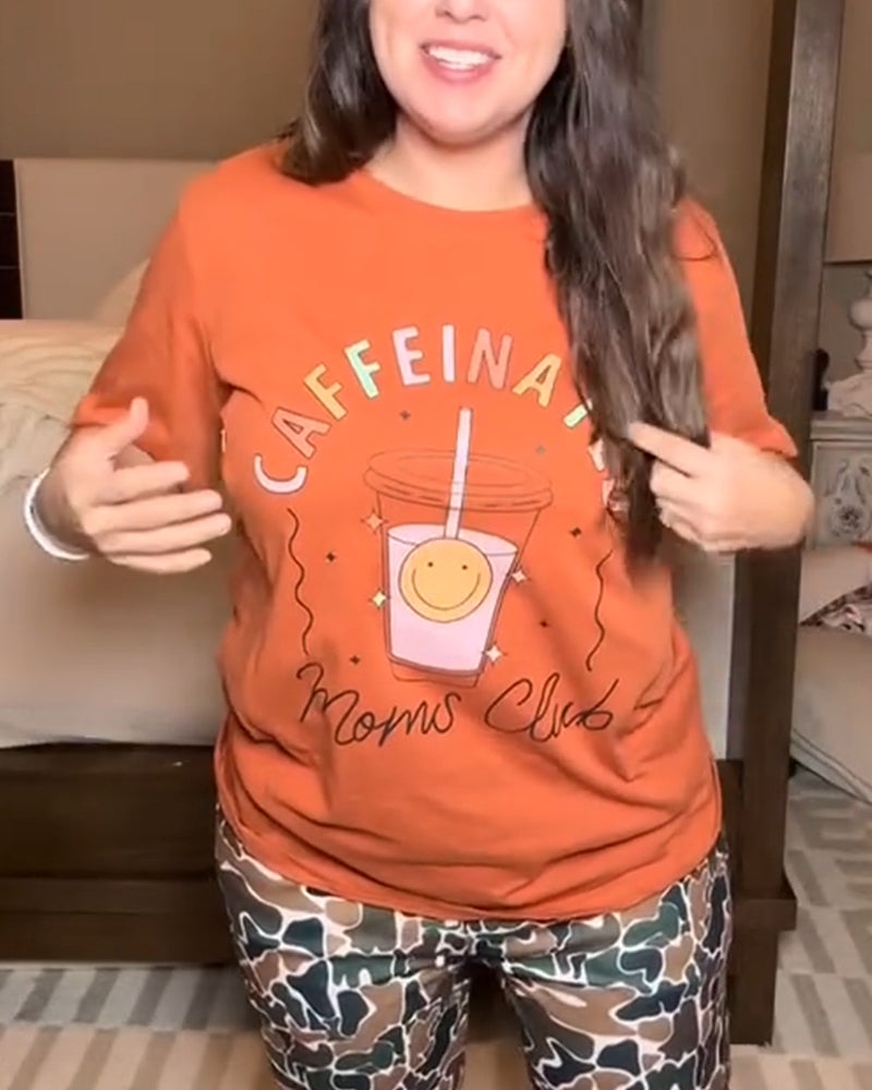 T-Skjorte Trykt Rund Hals Amming