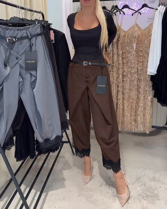 Bukser Modisk Knipling Stitching Harem