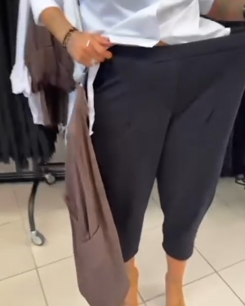 Bukser Stilig Ensfarget Harem