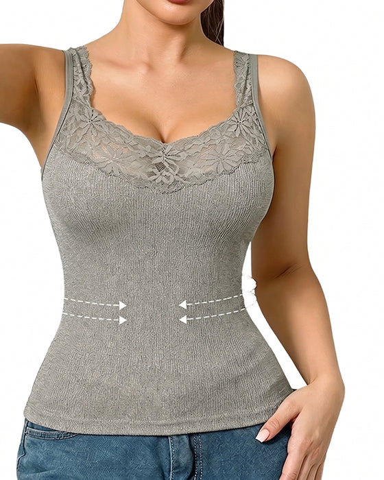 Tank Top Ensfarget V-Hals Blonder