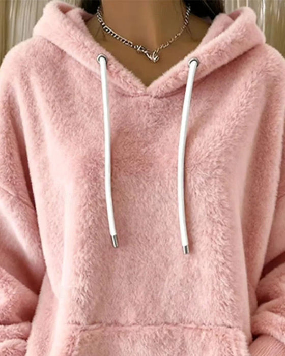 Hoodie Plysj Hetter Avslappet