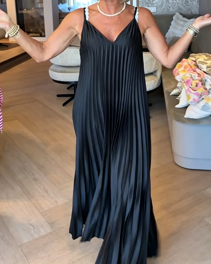 Kjole Ermløs Stropp Lang