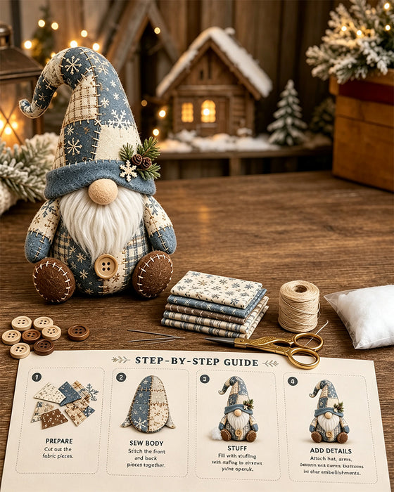 🧵 DIY Lappeteppe Gnome Kit – Lag Din Egen Søte Gnome 🧙‍♂️