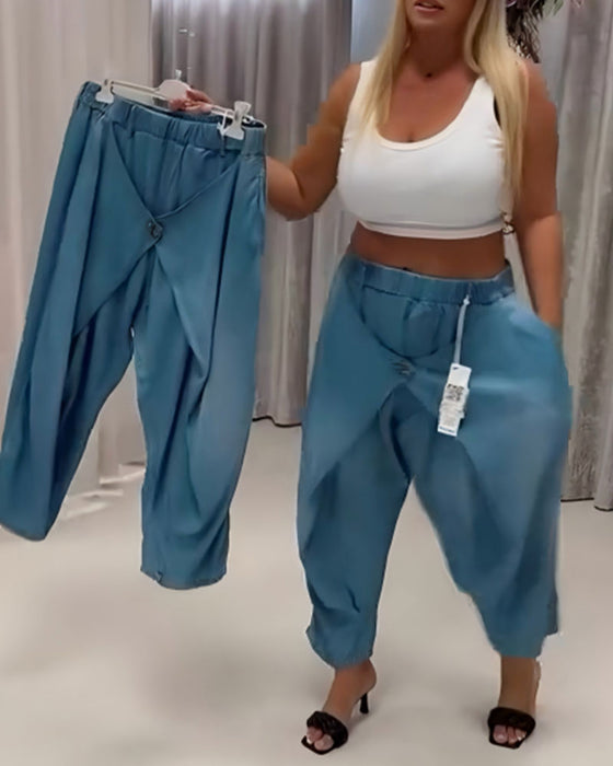 Bukser Med Trendy Design Og Lykteform