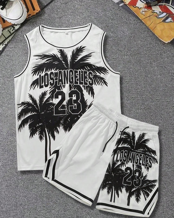 Sett Ermeløs Tank Topp Shorts