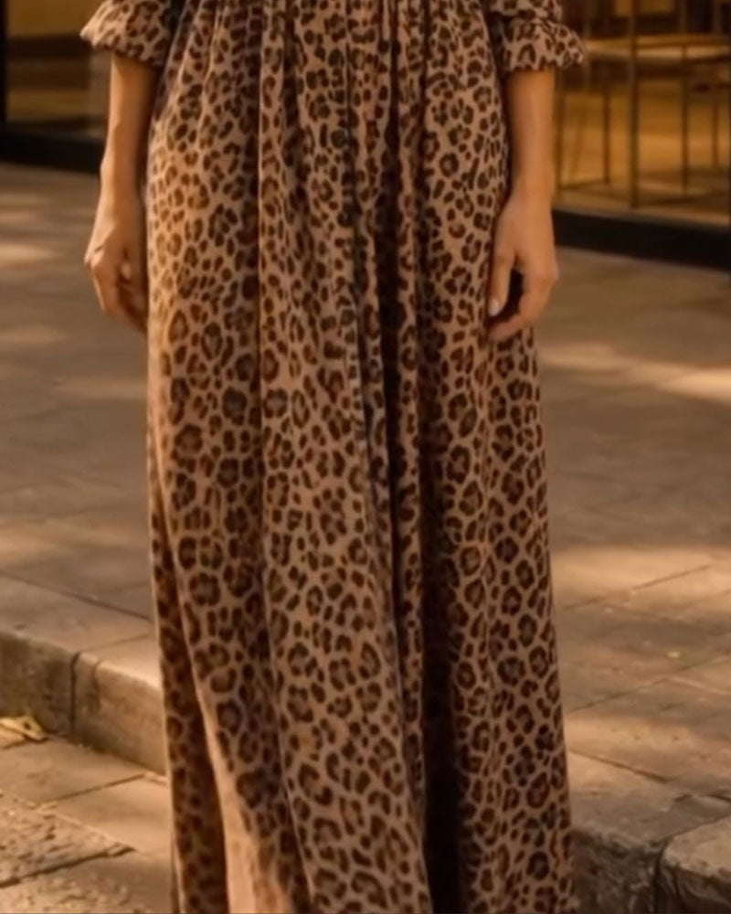 Kjole Leopard Slag Casual