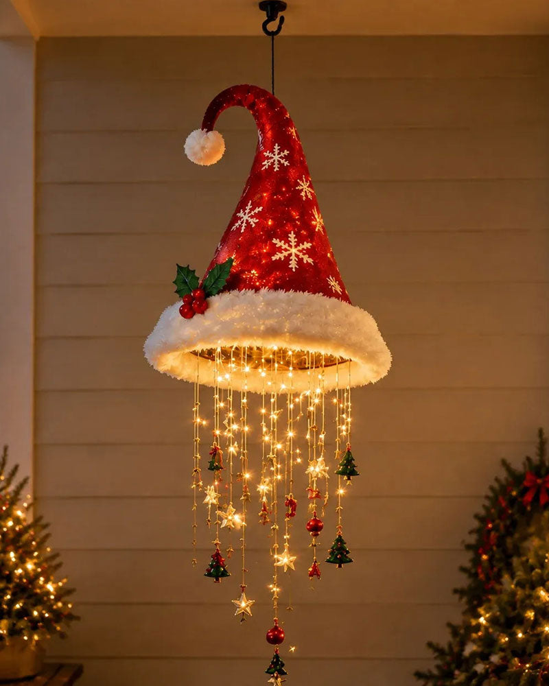 🎅 Opplyst Julenisselue Hengende Lysekrone🎄