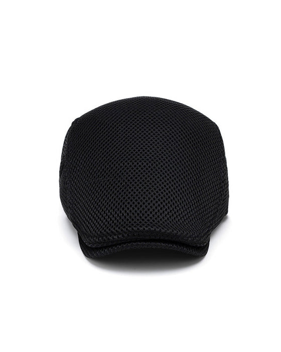 Menn Pustende Nett Flat Cap - Justerbar Newsboy Ivy Beret Sommerhatt