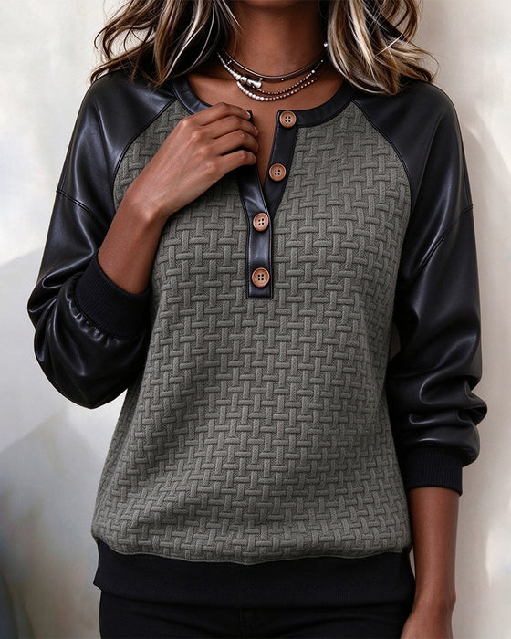 Topp Patchwork Raglanerm