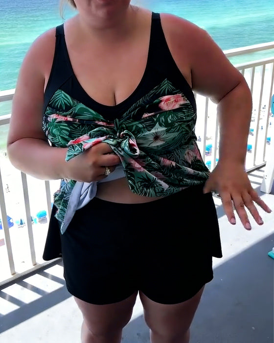 Badedrakt med trykk, avslappet todelt