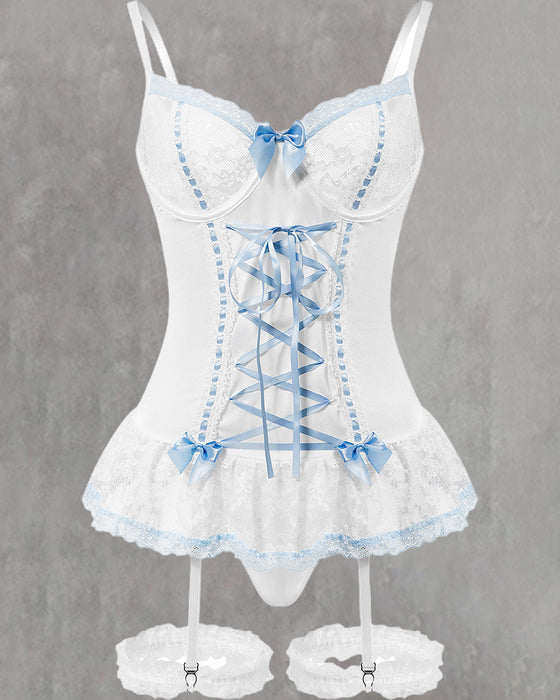 Sexy Blondeundertøy Med Sløyfe