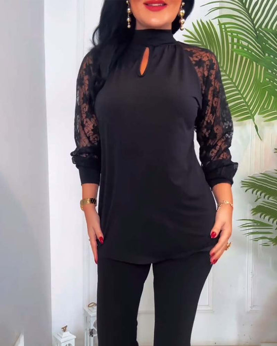 Topp mote ensfarget heklet lappeteppe med blondermer