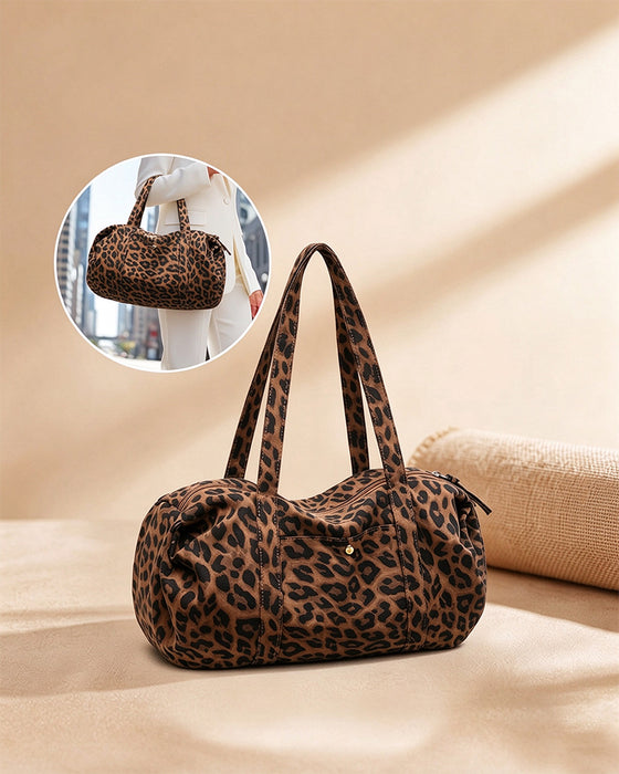 Veske Stor Kapasitet Leopard Trykk Tote