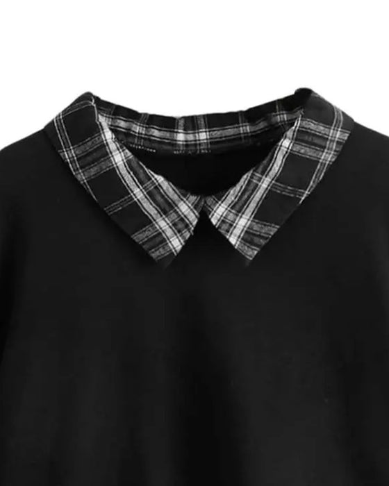Sweatshirt Rutet Krage Falsk Todelt