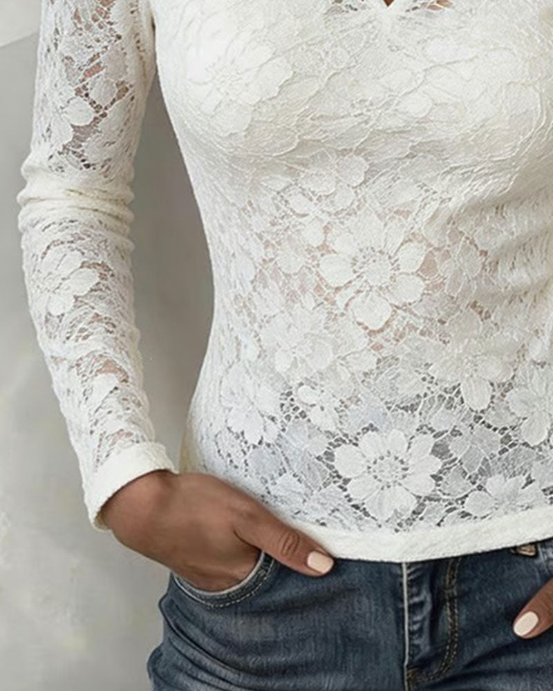 Topp Liten Turtleneck Hul Blonde Slim-Fit
