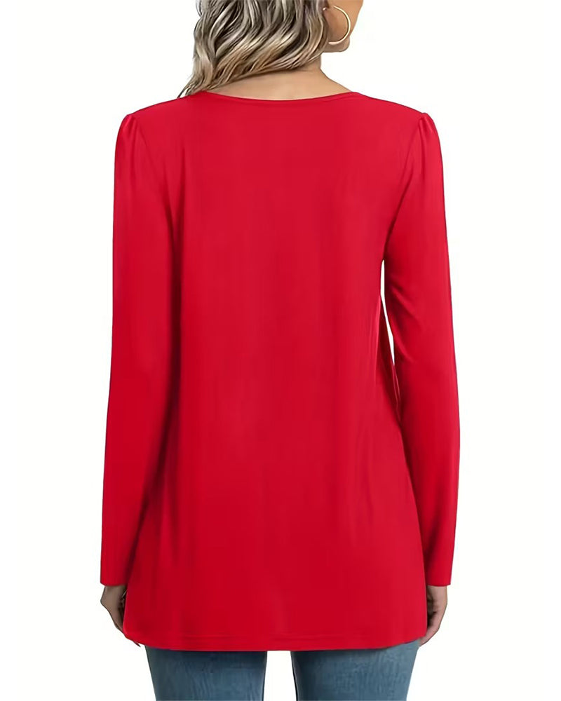 Topp Behagelig Innebygd Bh Plissert Casual