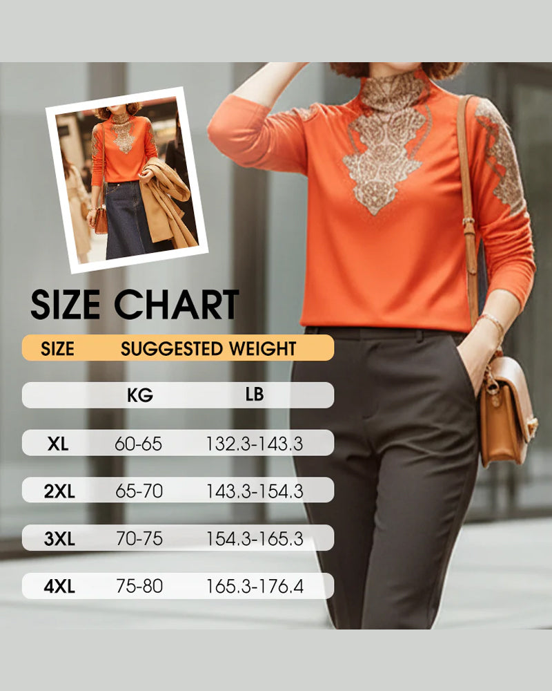 Topp Elegant Trykt Tettsittende Kvinner Ståkrage