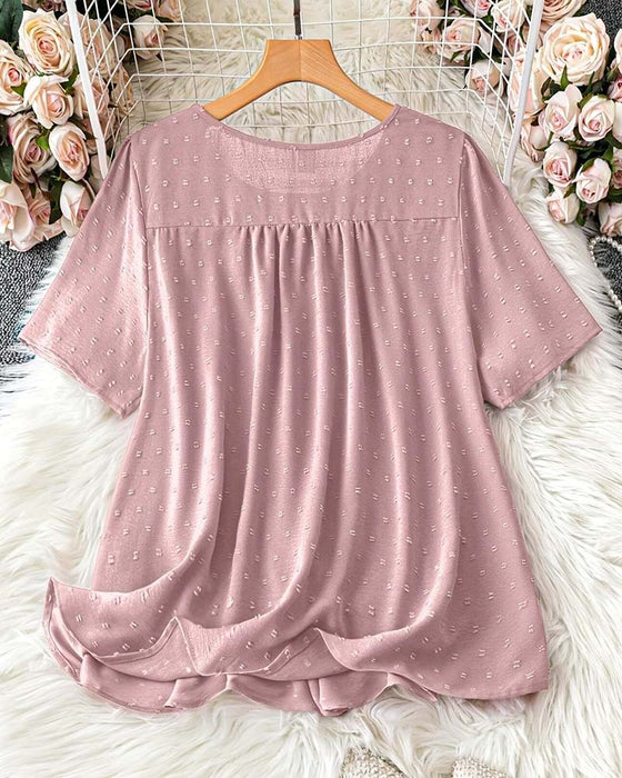 Bluse Rundhalset Mote Casual