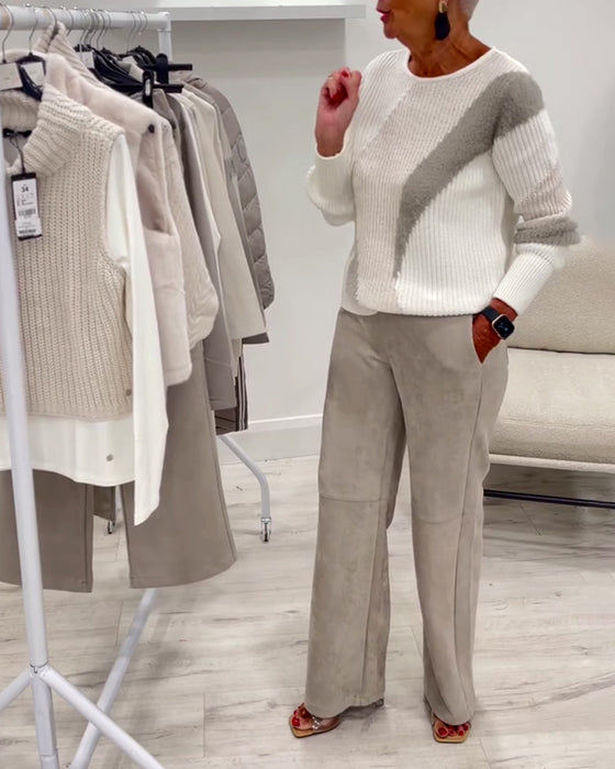 Genser Crew Neck Komfortabel Hverdagslig