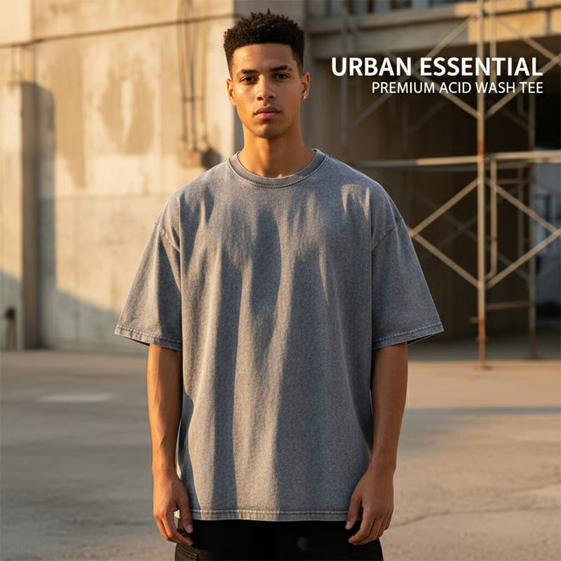 T-Skjorte Herre Vintage Løs