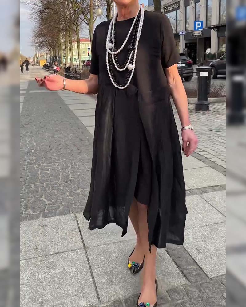 Kjole Uregelmessig Patchwork