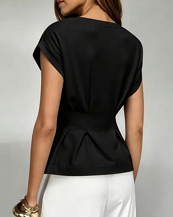 T-Shirt Cap Erme Rynket Midje