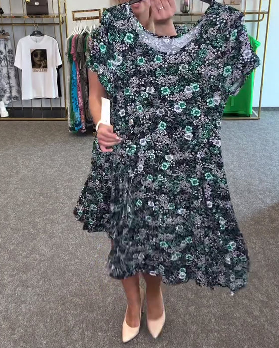 Kjole Stilfull Smal Midje Trykt